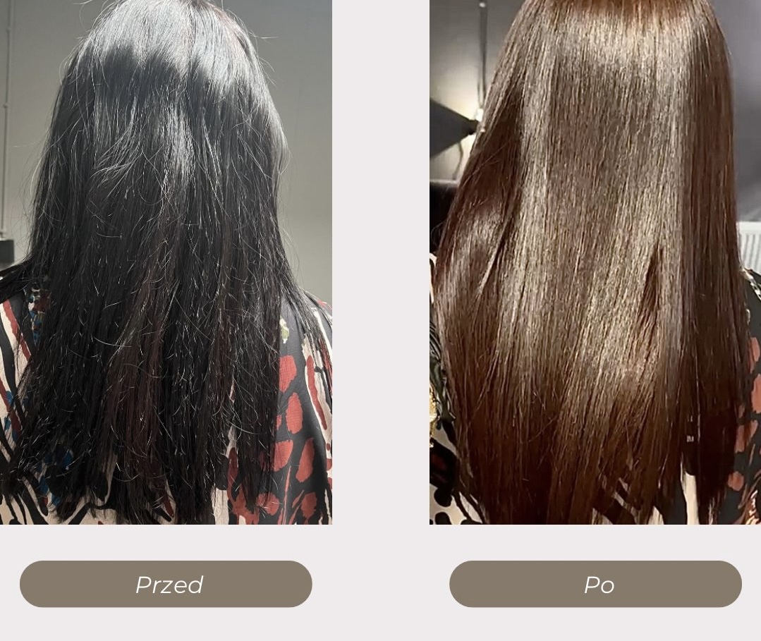 Przed i po — ciemne włosy — Hair Plex by HK, Zwolle